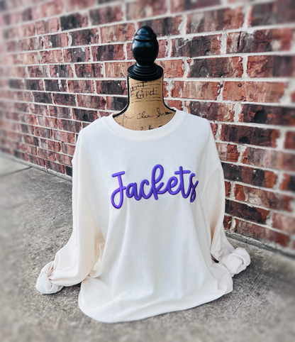 Jackets Embroidered Puff Boxercraft Corded Crewneck