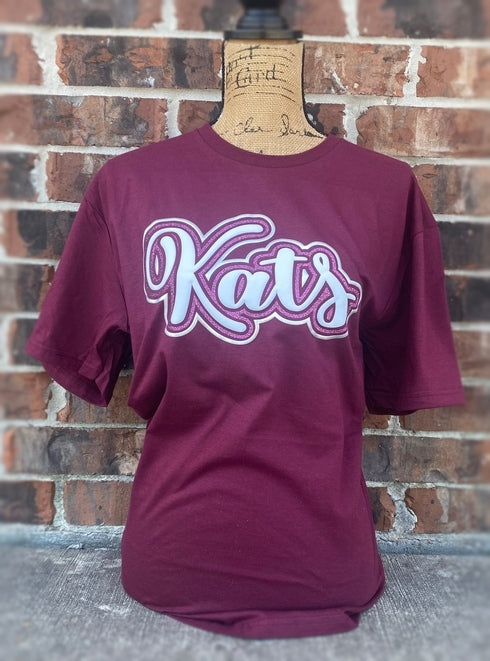 R.V. Kerr Kats Maroon SS RTW Tee