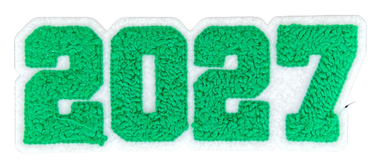 5" Light Green 2027 Chenille Patch