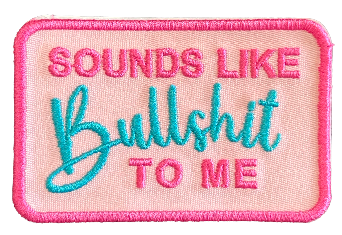3.5x2 Lt Pink/Pink/Teal Bullshit Patch