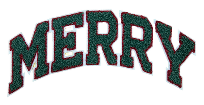 12" Merry Chenille Patch