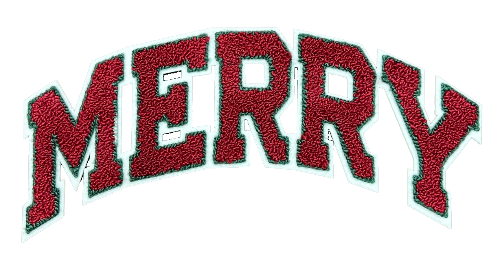 12" Merry Chenille Patch