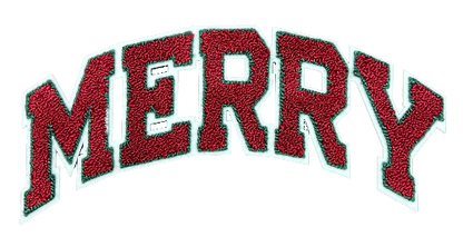 12" Merry Chenille Patch