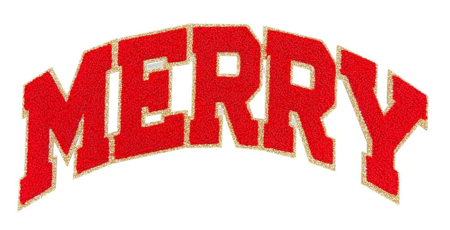 12" Merry Chenille Patch