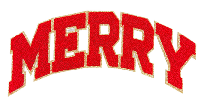 12" Merry Chenille Patch