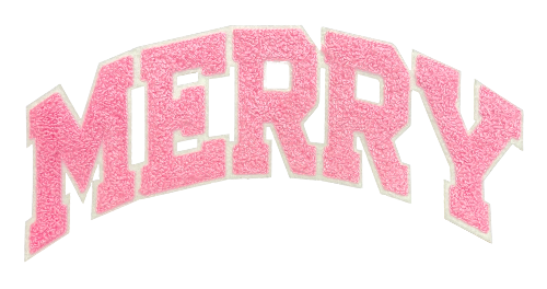 12" Merry Chenille Patch