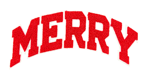 12" Merry Chenille Patch