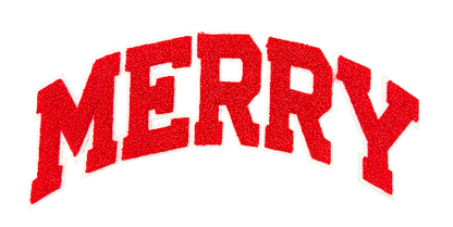 12" Merry Chenille Patch