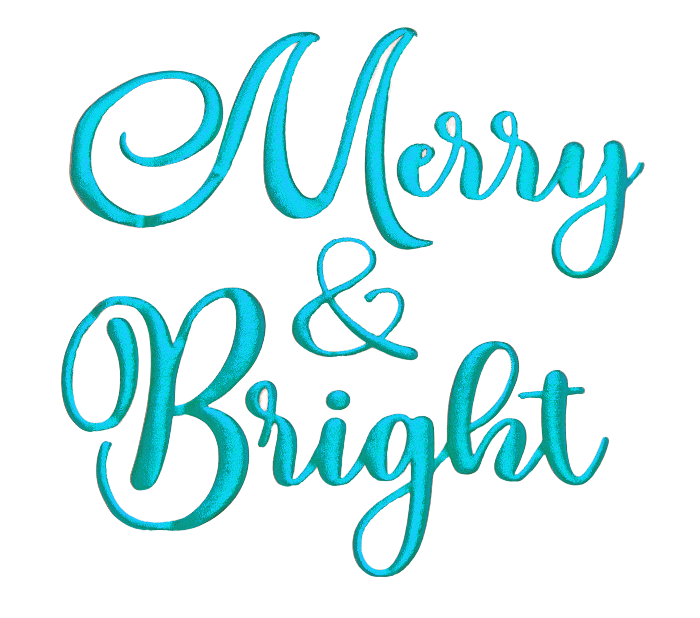 Merry and Bright Puff Script RTA HTV