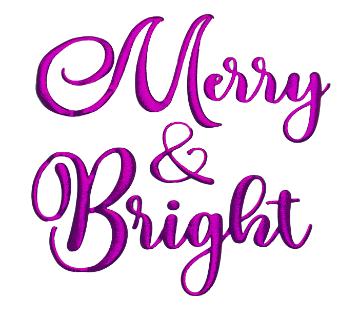 Merry and Bright Puff Script RTA HTV