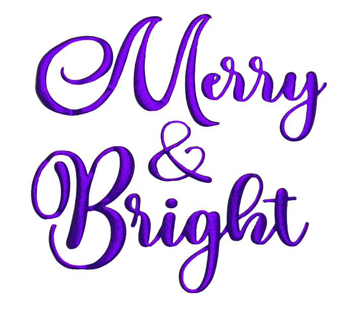 Merry and Bright Puff Script RTA HTV