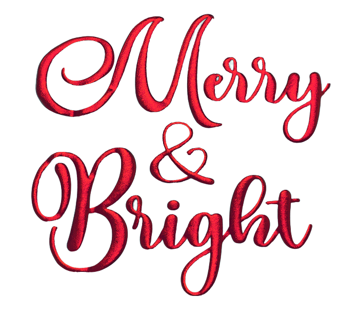 Merry and Bright Puff Script RTA HTV