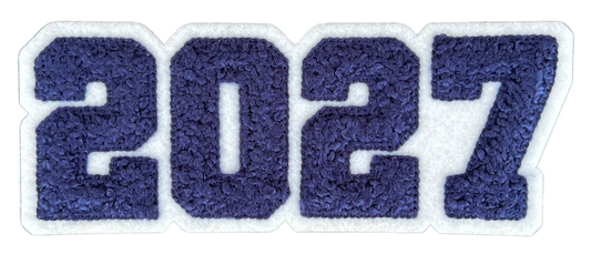 5" Navy Blue 2027 Chenille Patch