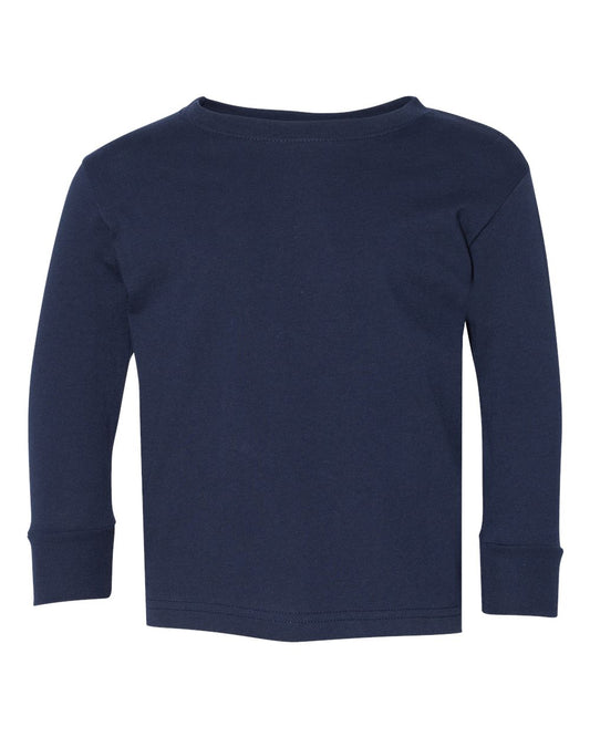 Navy Toddler Fine Jersey Long Sleeve Tee - 3302