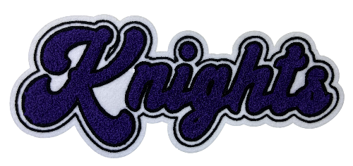 12" N Webster Knights Chenille Patch