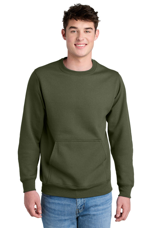 Olive Green P&C Pocket Sweatshirt PC78PKT