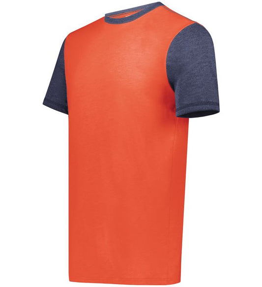 Orange Htr/Navy Htr Adult Gameday Vintage Ringer Tee 6876