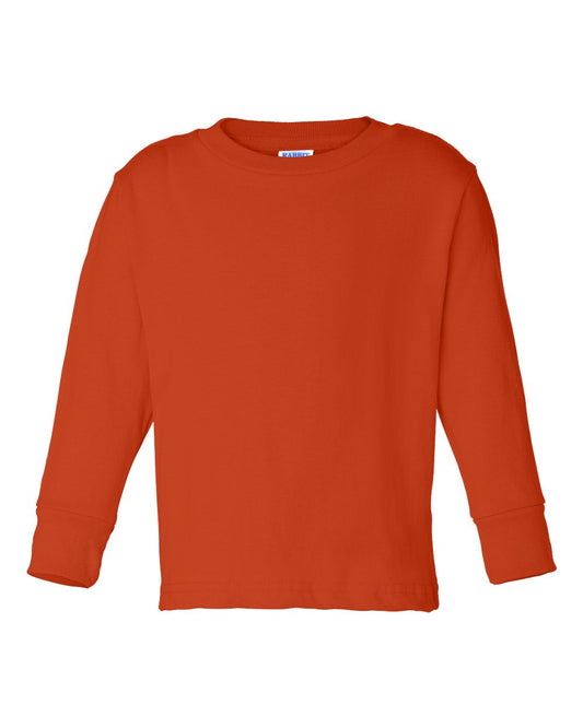 Orange Toddler Fine Jersey Long Sleeve Tee - 3302