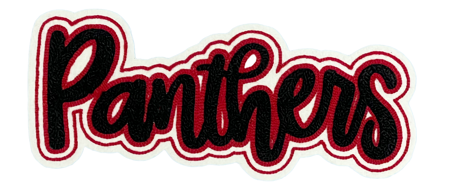10" Panthers Chenille Patch
