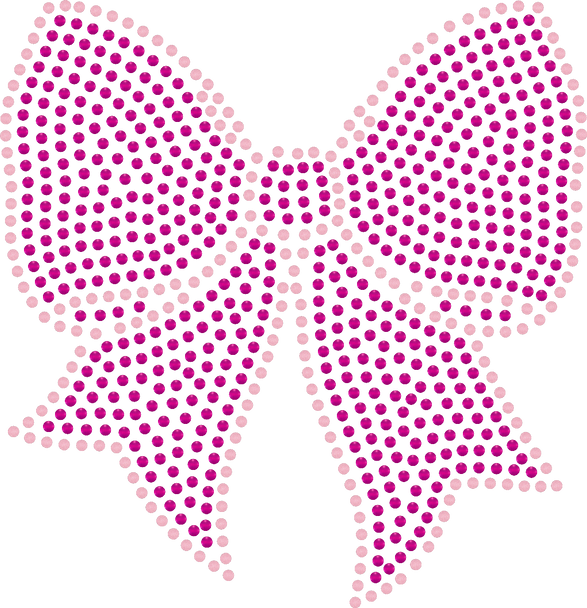4" Pink/Light Pink Spangle Bow
