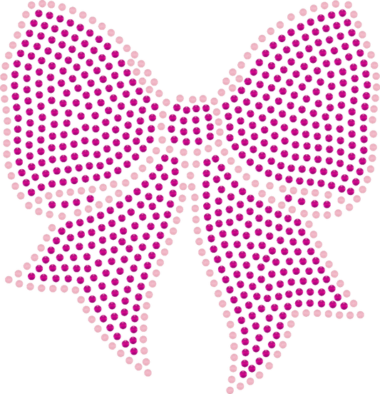 4" Pink/Light Pink Spangle Bow