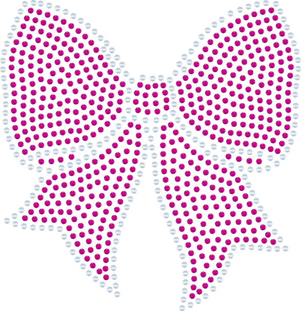 4" Pink/Silver Spangle Bow