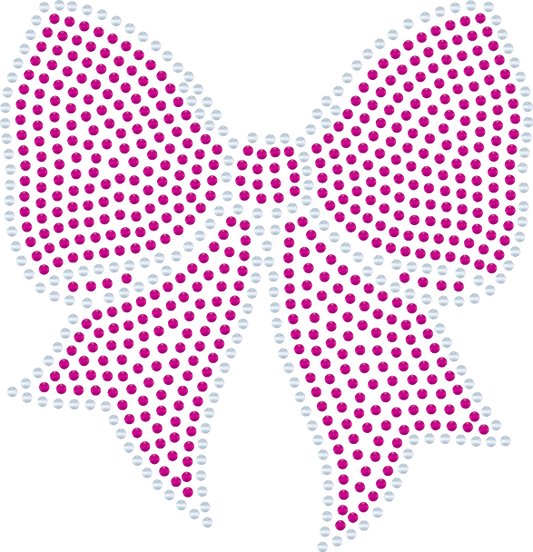 4" Pink/Silver Spangle Bow