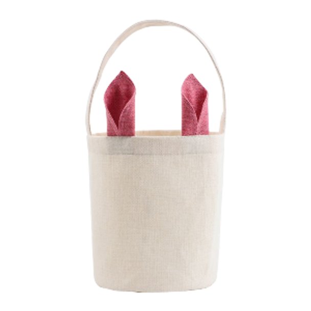 Pink Linen Bunny Bag