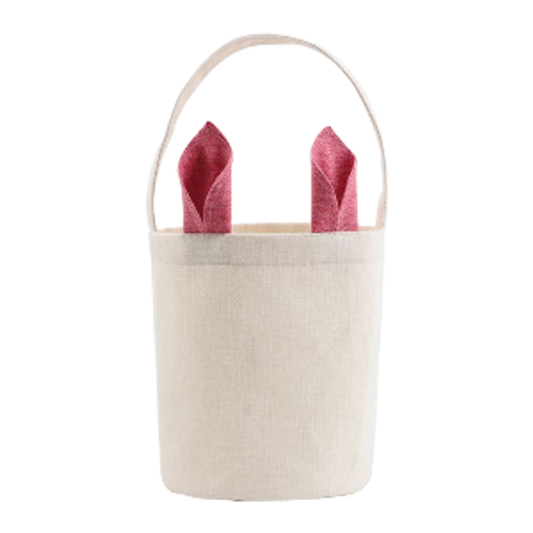 Pink Linen Bunny Bag