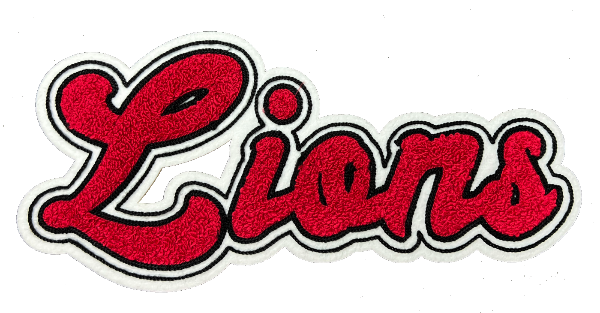 12" Plain Dealing Lions Chenille Patch