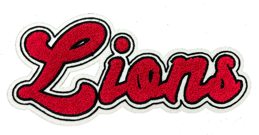 12" Plain Dealing Lions Chenille Patch