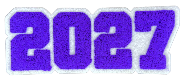 5" Purple 2027 Chenille Patch