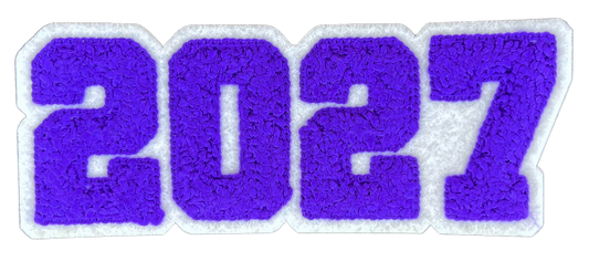 5" Purple 2027 Chenille Patch