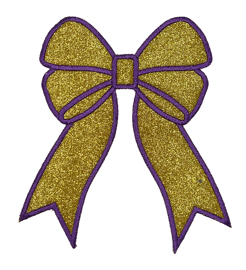Applique Glitter Bows