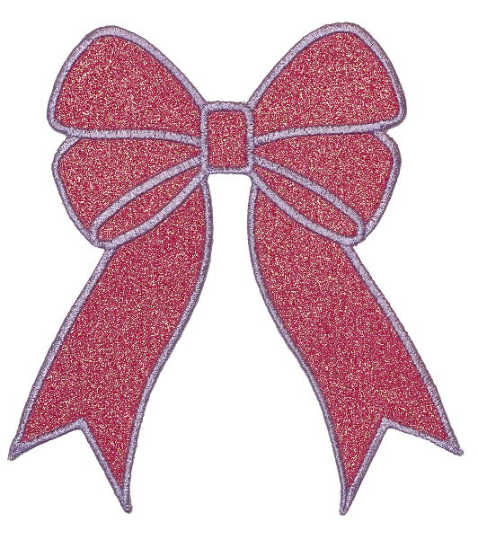 Applique Glitter Bows