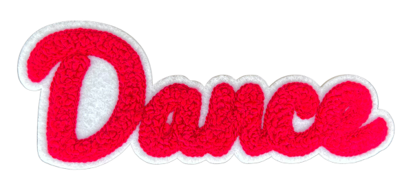 5" Red Dance Chenille Patch
