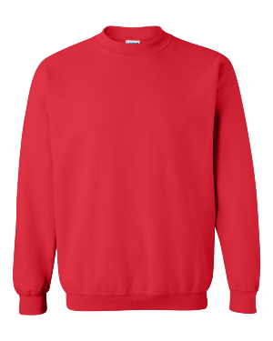 Red Gildan HB Crewneck 18000