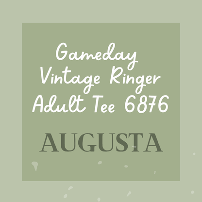 Gameday Vintage Ringer Adult Tee 6876
