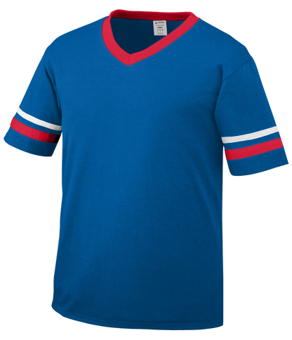 Sleeve Stripe V-Neck Youth Jersey 361