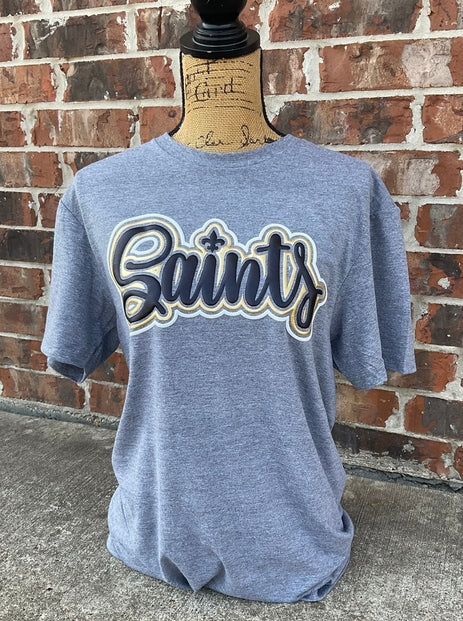 Saints Graphite Heather Gildan Softstyle RTW Tee