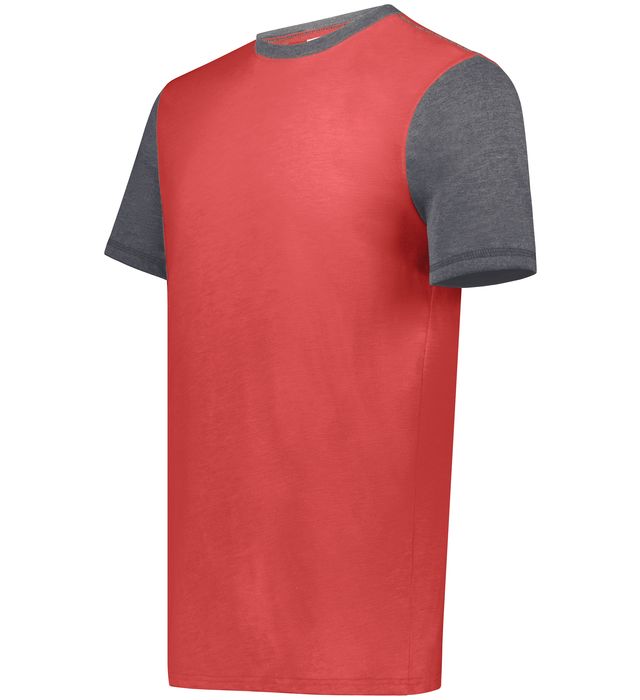 Scarlet Htr/Carbon Htr Adult Gameday Vintage Ringer Tee 6876