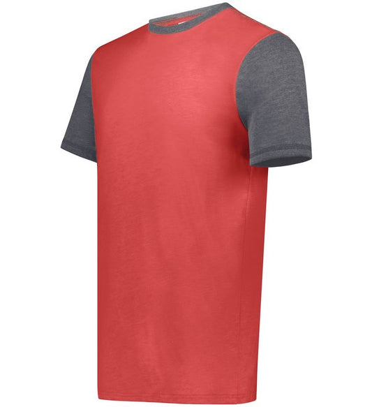 Scarlet Htr/Carbon Htr Adult Gameday Vintage Ringer Tee 6876