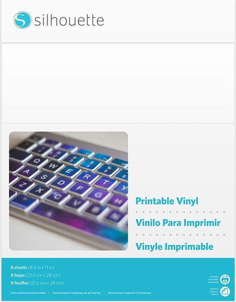 8pk Adhesive Printable Vinyl