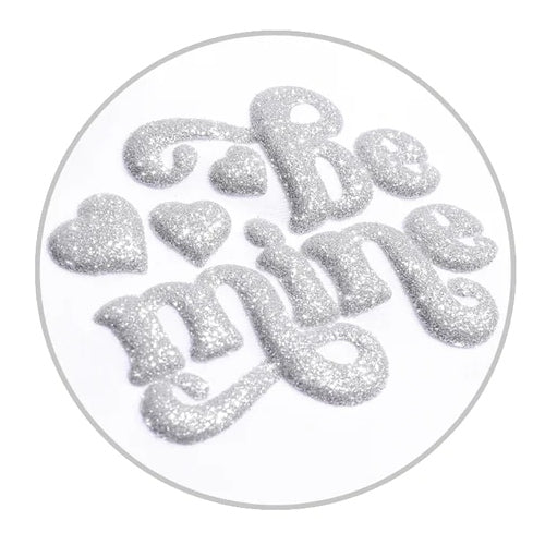 20”X12” Silver Glitter Puff HTV