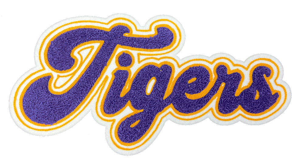 Chenille school spirit patches