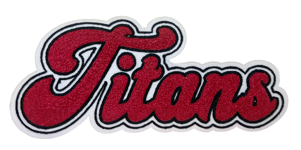 12" NCMH Titans Chenille Patch