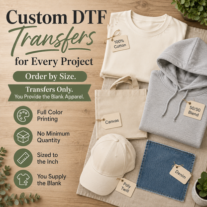 DTF Transfer by Size