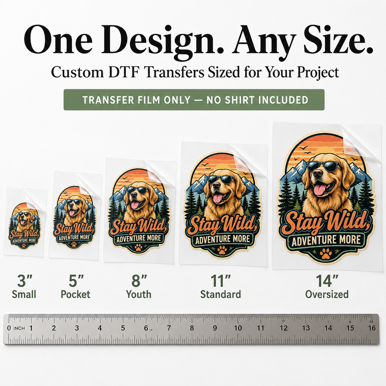 DTF Transfer by Size