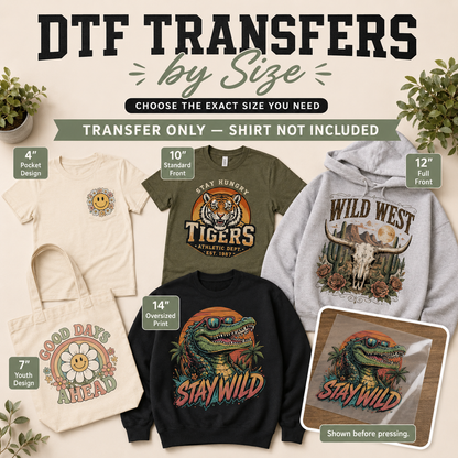DTF Transfer by Size