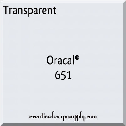 12" Transparent White Oracal 651